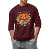 Men'S Round Neck Three-Quarters Sleeve Top Casual Fashion T-Shirt