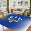 Everton Football Design Crystal Velvet Rug Soft Decorative Mat for Bedroom Entrance