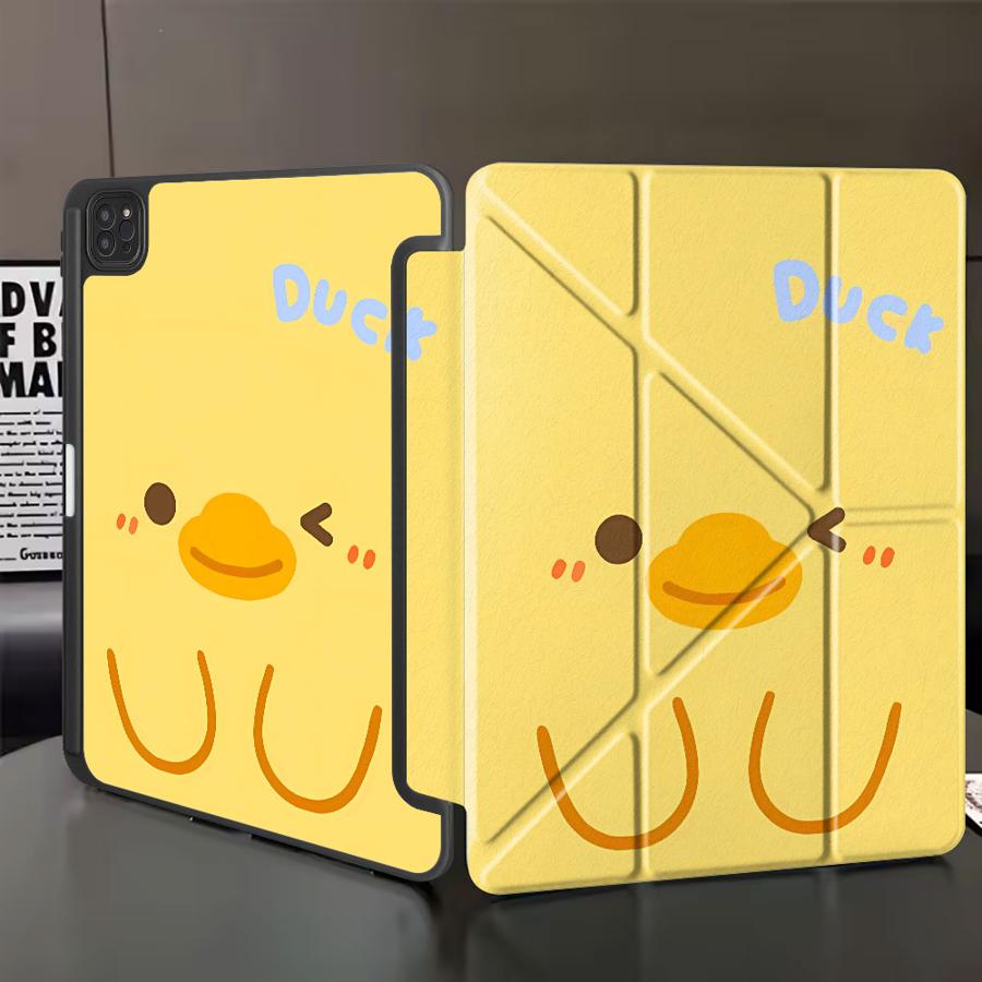 Holder Cover Tablet Case For iPad Air 4 5 M3 M2 1 2 M4 11inch Mini 6 7 Pro 2025 Pro 11th 10th 9th 8th 7th 12.9inch Yellow