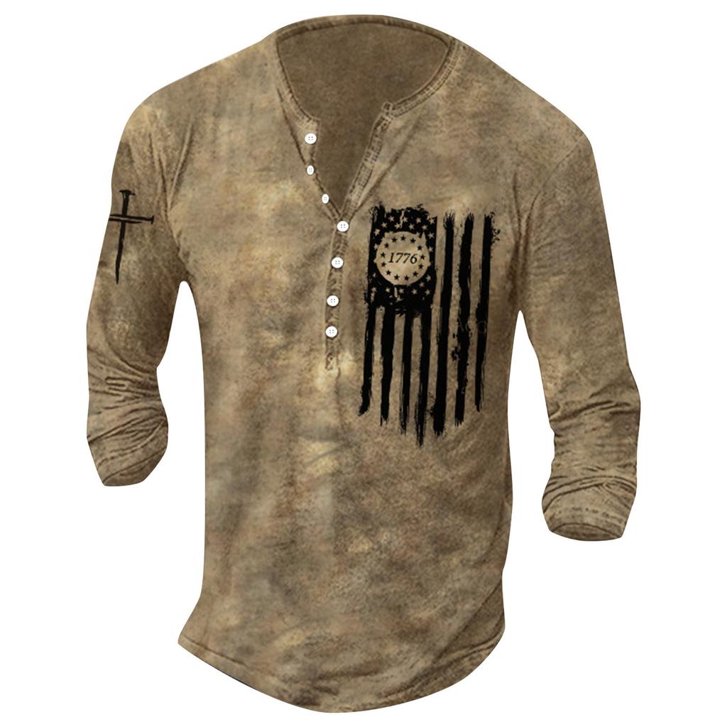 Men'S Shirt T-Shirt Casual Wear Long-Sleeve Printing Fashion Design Comfortable