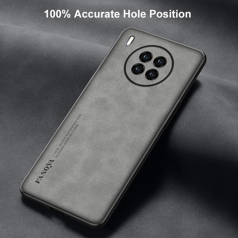 Luxus Leder Fall Für Huawei Nova 8i 8 ich 9 SE 10 Pro Zurück Abdeckung Silikon Schutz Telefon Fall Für honor 50 Lite 50 Pro Coque