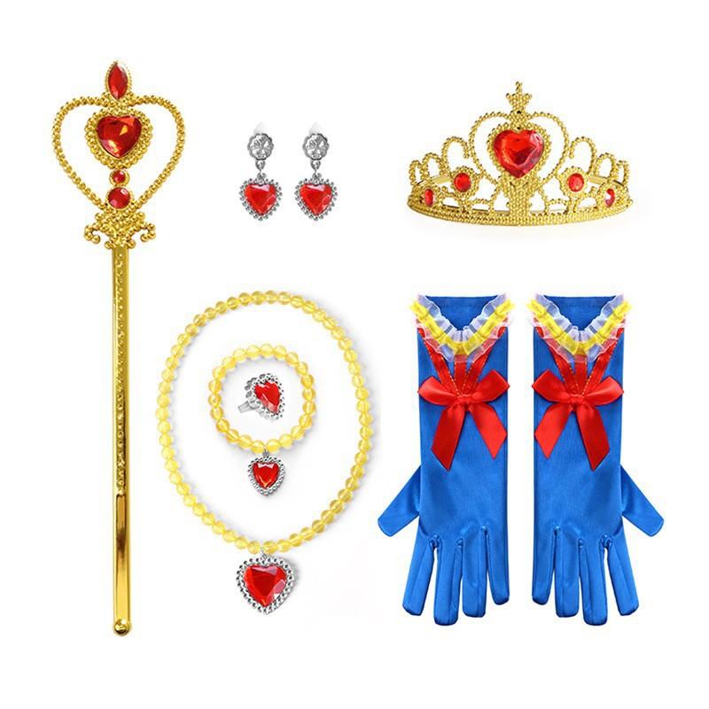 Disney Girls Cosplay Snow White Dress Yellow Luxury Costume with Cape Holiday Party Favor Girls Dress