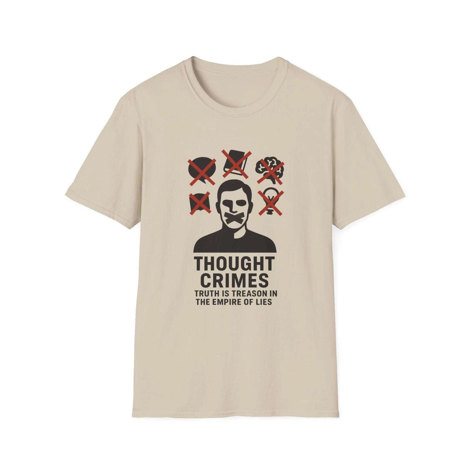 Thought Crimes T shirt, Anti-Globalist, USA Tee, Patriot Not Marxist 2XL