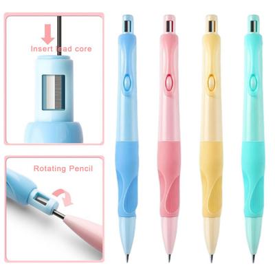 Mechanical Pencil Set Corrects Grip Posture Pencil Set with 2.0MM Refill Soft Silicone Grip Pencil with Sharpener for Kids