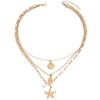 Necklace, Niche High-end Metal Jewelry, Starfish Pendant, Accessory, Wind Conch Shell Neck Chain.