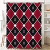 Modern Red Black Geometric Shower Curtain Waterproof Bath Decor Home Improvement Decoration Size CustomizableXS (36 X 72 Inches)