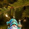 Colorful Tree Hanging Ornaments 12Pcs Christmas Gnome Ornaments, 2D Flat Pendants, Acrylic Xmas Festive Home Holiday Supplies Decorations with