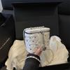 Small Square-shaped Bag, Simple Cross-body Bag, Fashionable Small Chic Checkered Chain Bag Casually