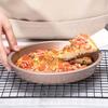 1pc-Circular Pizza Pot, Microwave Oven, Baking Tray, Chip Tray, Carbon Steel Non Stick Mold, Baking Tools, Kitchen Supplies