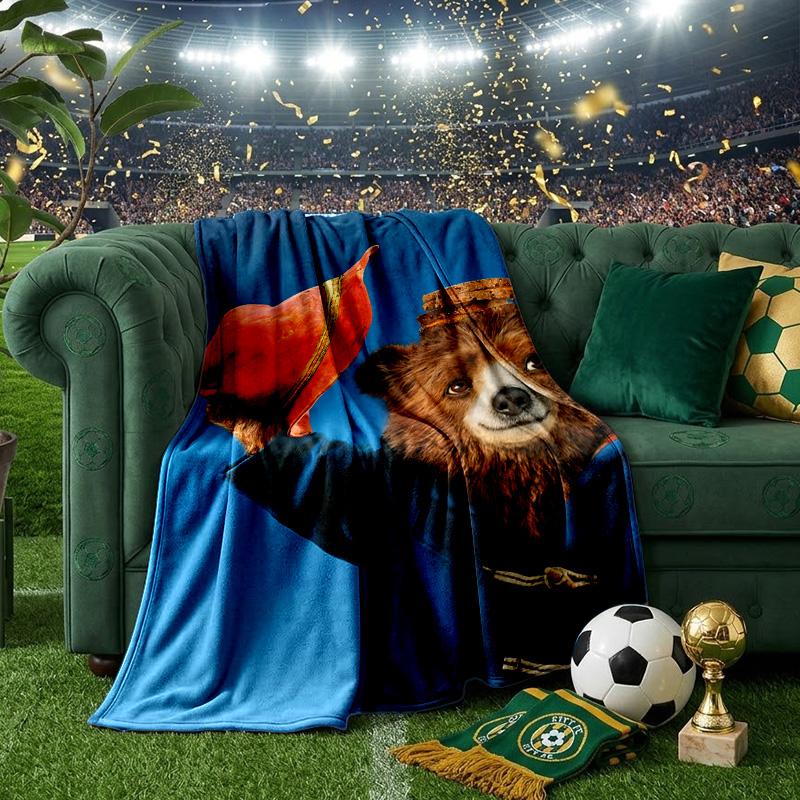 Paddington Adventures Throws Blanket Flannel Blankets Plush for Couch Bed Gifts for Men Women Travel picnic blanket Christmas fan gifts
