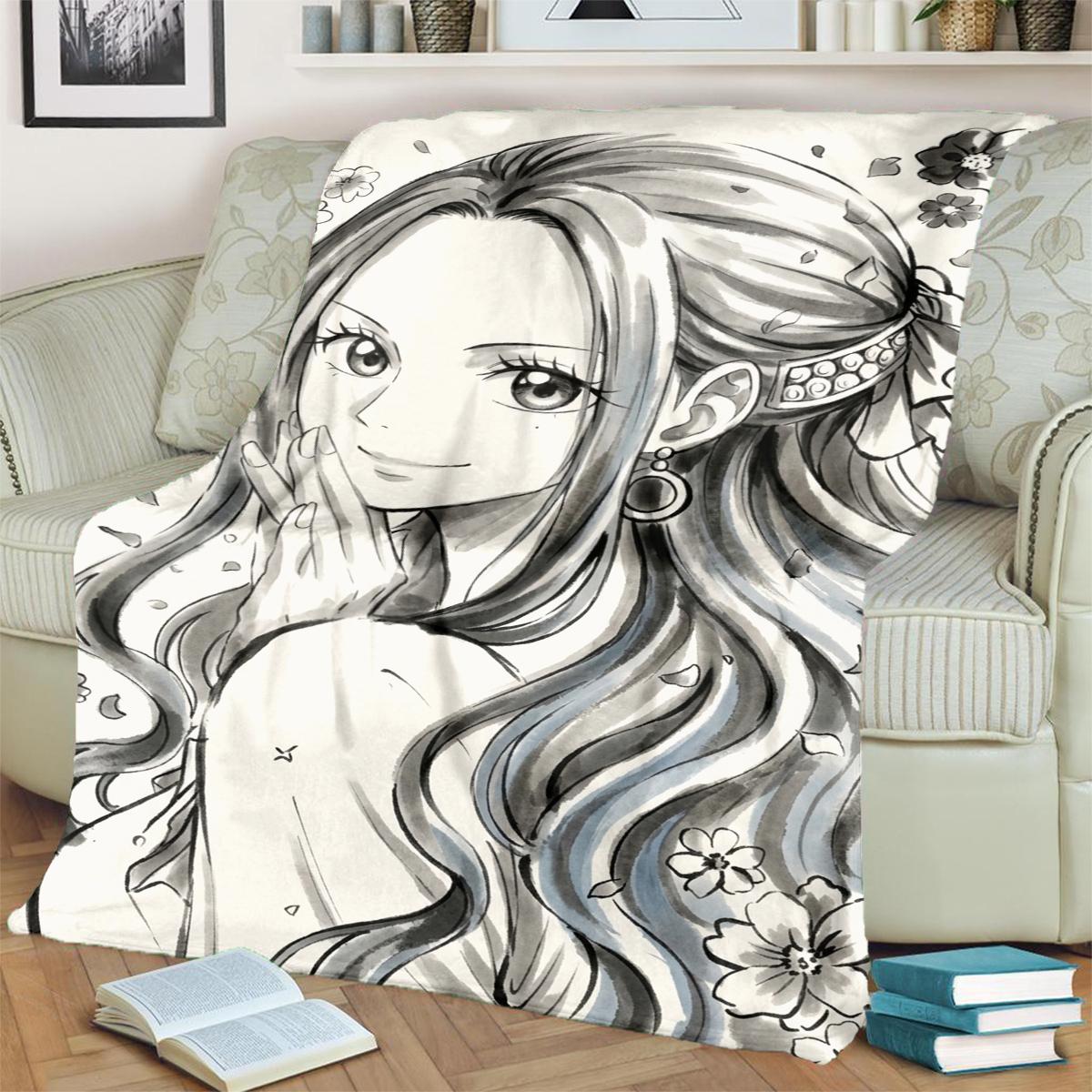 

ONE PIECE Themed Flannel Blanket Comfortable Warm for Sofa, Bed, Chair, Picnic and Travel 75x90cm