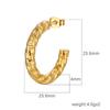 18K Gold-Plated Retro Stainless Steel Round Earrings