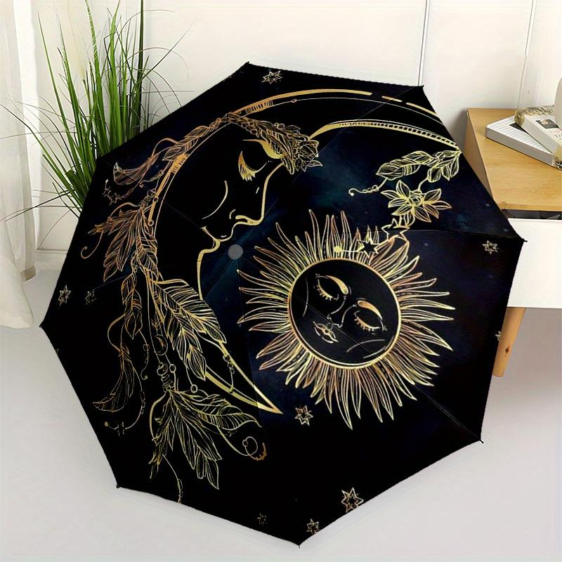 

Golden Moon and Sun Wall Art Decor, Celestial Boho Bedroom Poster, Spiritual Home Decorations for Walls, Abstract Yoga Studio Decoration, Unique Gift