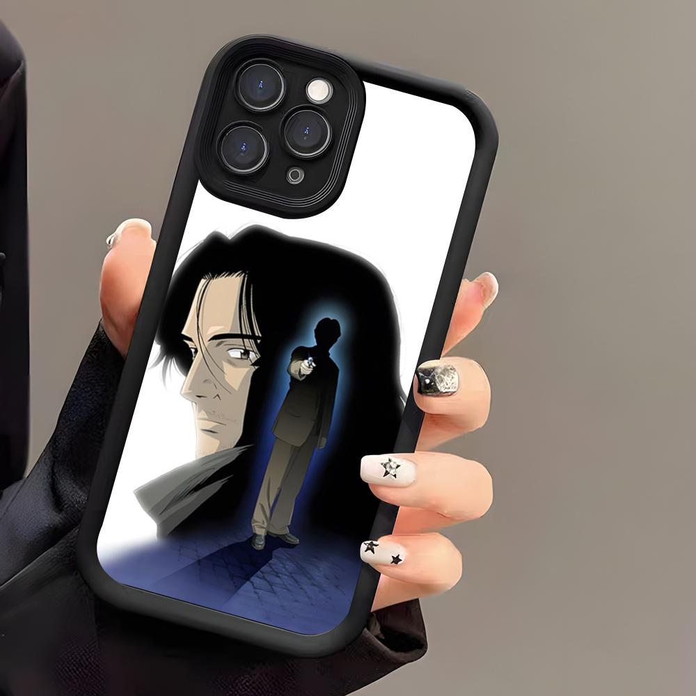 N-Naoki Urasawa S Monster Phone Case For IPhone 17 Air 16 E 15 14 Plus 13 12 11 Pro Max Black Sky Eye Stepped Protective Case