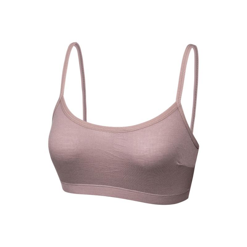 Women Sexy Simple Comfortable Solid Color Wireless No Buckle Camisole Bra