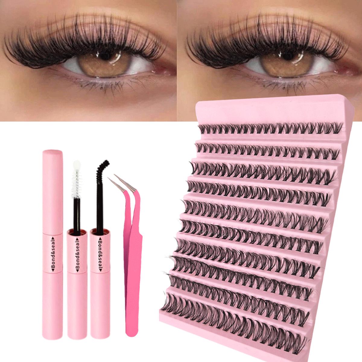 

Пучки ресниц 80D Толстые и Завитые - 10 рядов DIY Самостоятельное наращивание ресниц