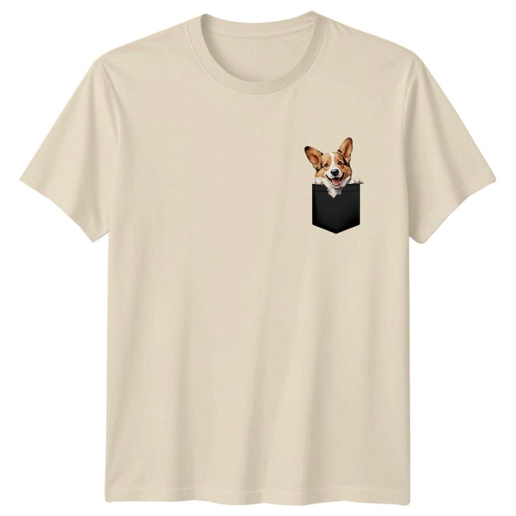 Corgi Dog Pocket Animals Dogs Unisexs TShirt Unisexs Tee Graphic Unisex Top