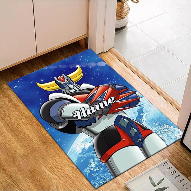 Custom Name Robot Dreams Space Rug Game Carpet, Floor Mat for Bedroom Living Room Entryway Rug, Home Decor Idea Gift for Christmas birthday