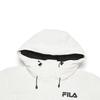 FILA Original Long Down Jacket Simple Fashion Warm Hooded Down Coat Women outerwear Cloud-Mushroom-White F11W449906FWT