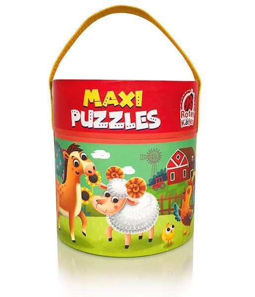 Gra Edukacyjna Maxi Puzzle 2W1 Farma Obrazki Układanka Roter Kafer
