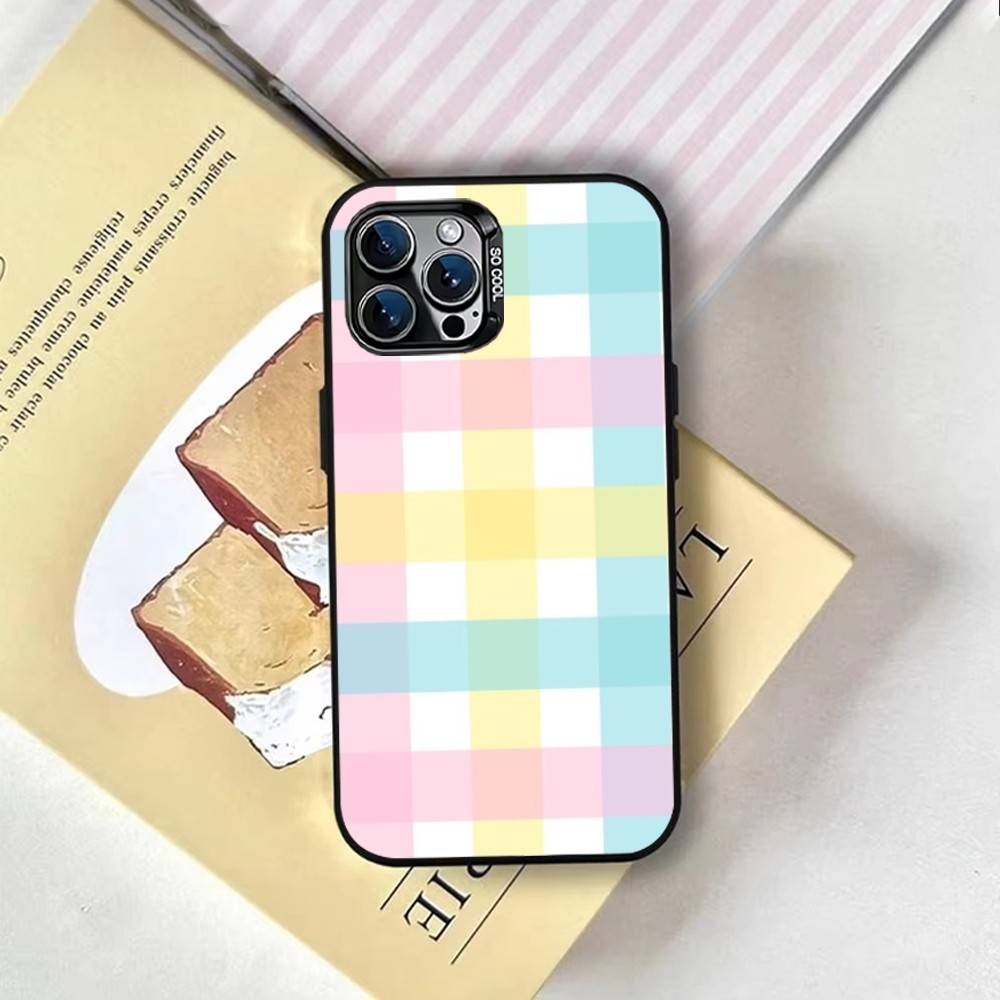 Ins Koreanischer Stil Handyhülle Für iPhone 17,16,15,14,13,12,11 Plus,Pro Max,XS,Farbige Silberbeschichtete Innenabdeckung
