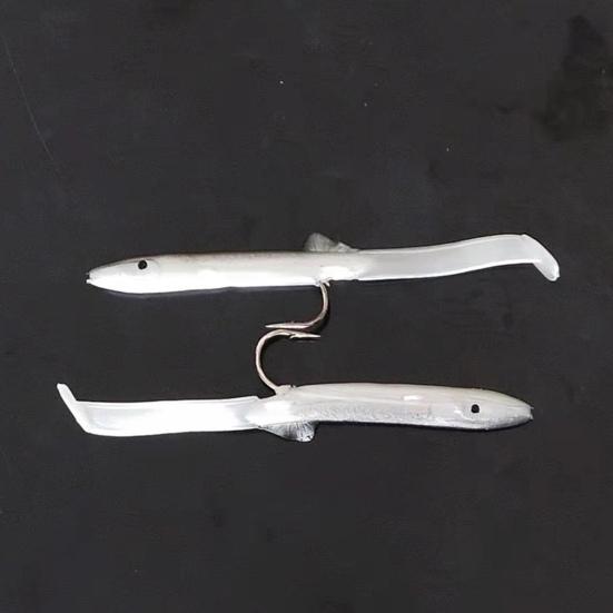5Pcs/Pack 12cm/4.2g PVC Fishing Lure Lightweight Impact Resistant Artificial Eel Bait for Sea Fishing