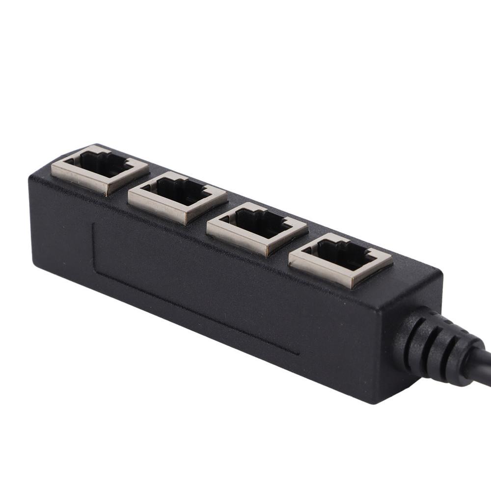 RJ45 Splitter Adapter 1 To 4 Ways Port LAN Ethernet Network Cable Connector Plug