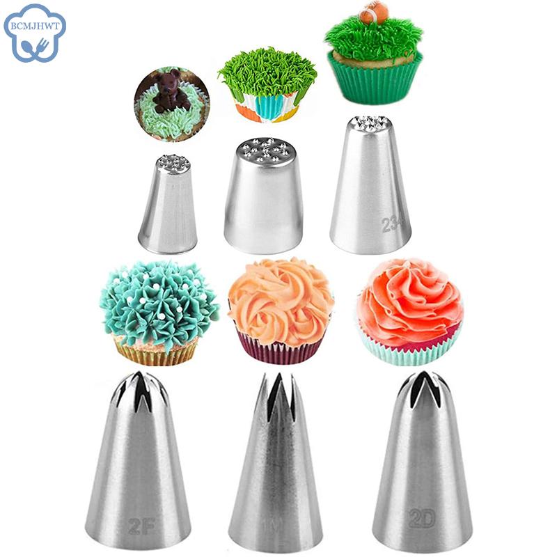 

6pcs Grass Rose Pastry Nozzles Cake Decorating Tools Flower Russian Icing Piping Nozzle Cream Cupcake Tips Baking Accessories 1