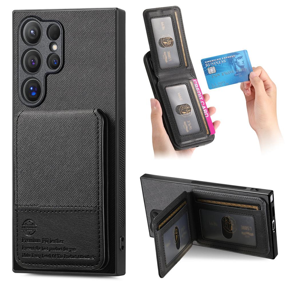 RFID-blocking Wallet with Card Holder Phone Case for Samsung S25 S26 Ultra S24 S23 S22 Plus S21 FE A17 A07 A37 A57 A36 A56 Cover