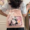 New Y2k Versatile Ita Shoulder Bag Sweet Girls Transparent Tote Bag Large Capacity Backpack DIY Cartoon Display Commute Handbags
