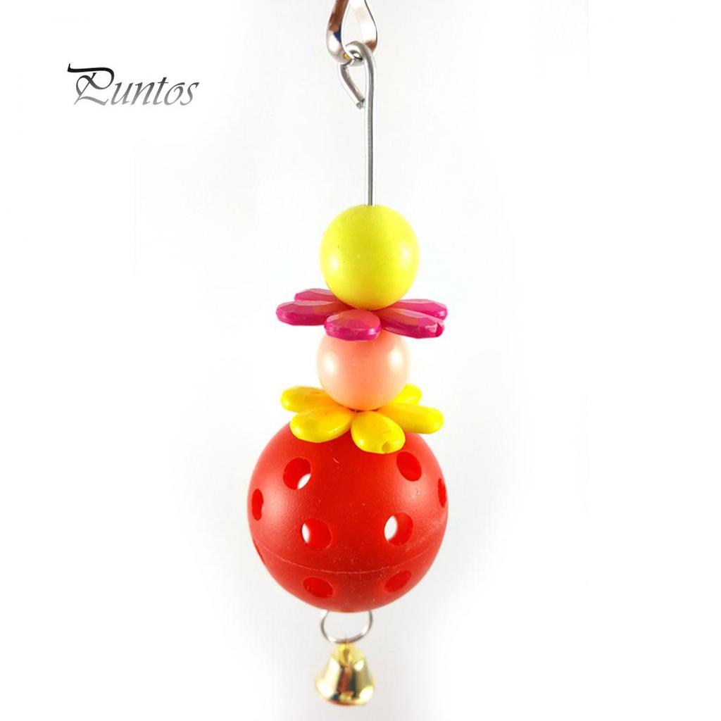 Hanging Ornaments Ball Flower Design Bite Toy Chew Swing Bird