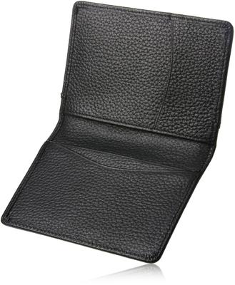 Business Card Thin Pockets with Memo Genuine Shrink Leather [améliage] Men's Holder, Type, [5 Holder], Leather, (Black)