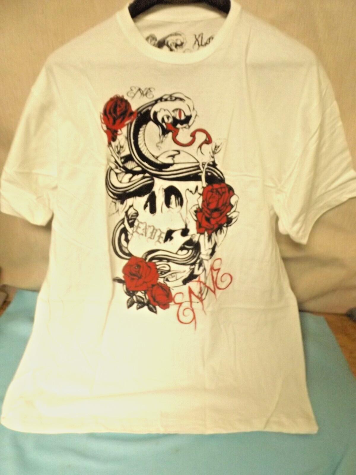 WHITE SKULL T-Shirt XL NIB S