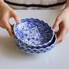 Japanese Blue and White Ceramic Lace Bowl