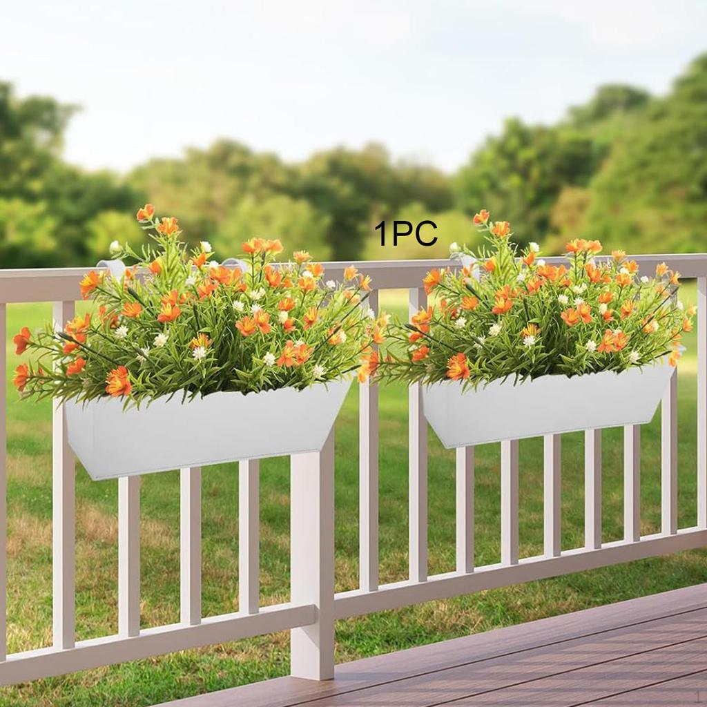 Hanging Flower Pot Iron Bucket Planter Holder Drainage Hole Plant with Metal Detachable
