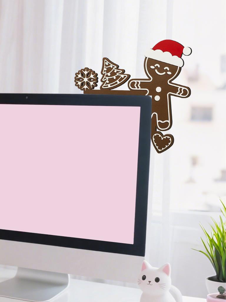 Weihnachts Lebkuchenmann Tür Eckdeko Weihnachtsmannmütze Schneeflocke Weihnachtsbaum Herz Design Hängeornament für Zuhause Türrahmen Geschenk