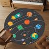 1pc Space Planets Round Chair Mat Area Rug - Non-Slip, Floor Mat for Office, Bedroom, and Indoor Decor C1125113