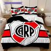 River Plate Logo Pattern Bedding Quilt Set Quilt Cover Pillowcase Home Decoration Birthday Gift (1 * Duvet Cover + 2 * Pillowcase, Without Core)