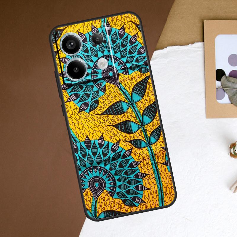 African Style Fabric Print Case For Xiaomi Redmi Note 13 Pro Plus Note 12 11 9 10 11S 10S 12S Redmi 13C 10C 12C Cover