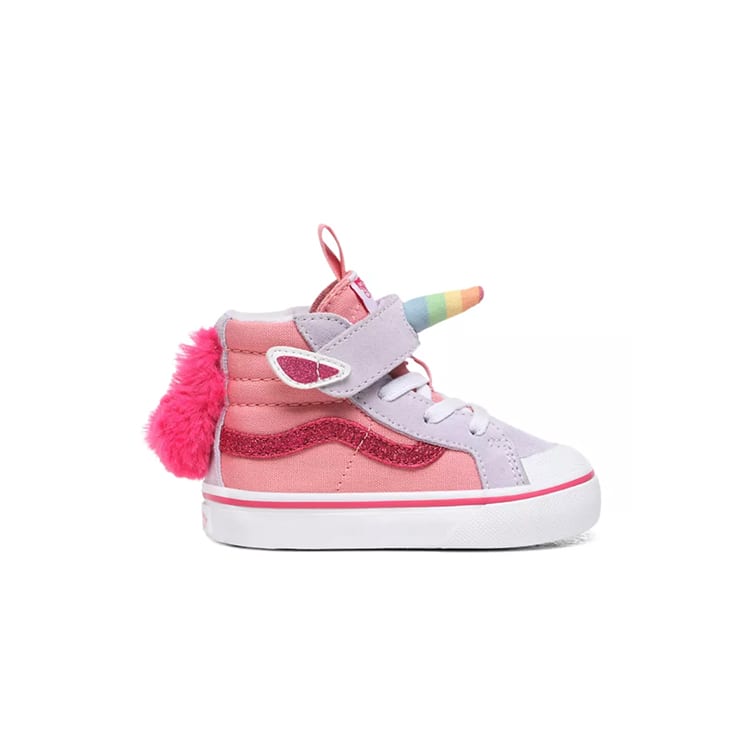Vans SK8 Reissue 138 V Unicorn High Top Skateboard Shoes Pink Infant And Toddler VN0A4TZQWLI