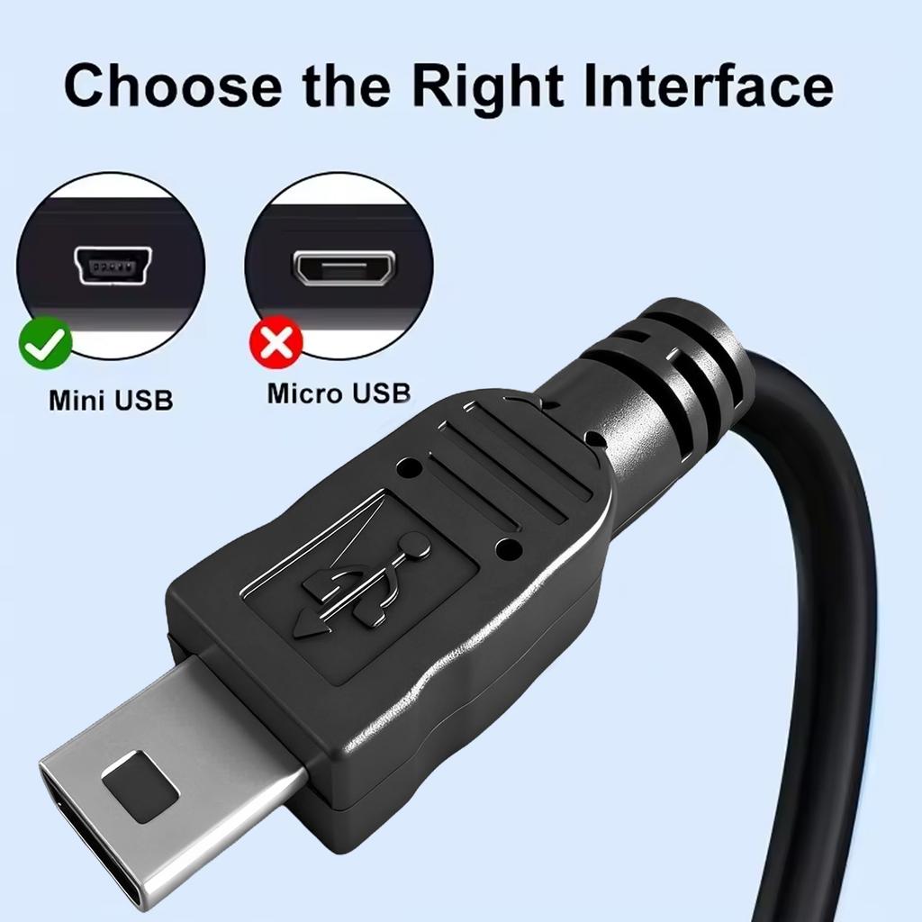 Mini USB Cable USB To Mini B Male Quick Charging Cables for MP3 MP4 Player Car DVR GPS Camera High-speed Data Transfer Wire Cord