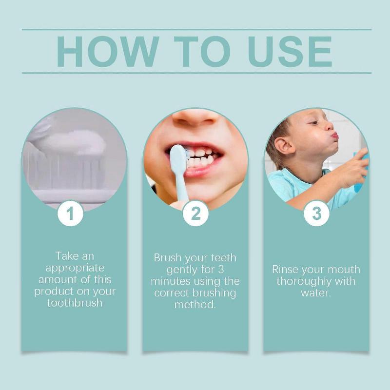 1~3x Kids Fluoride-Free Toothpaste with Nano Hydroxyapatite - Bubblegum Berry Flavor - Gentle Remineralizing Formula for Children's Teeth 2025