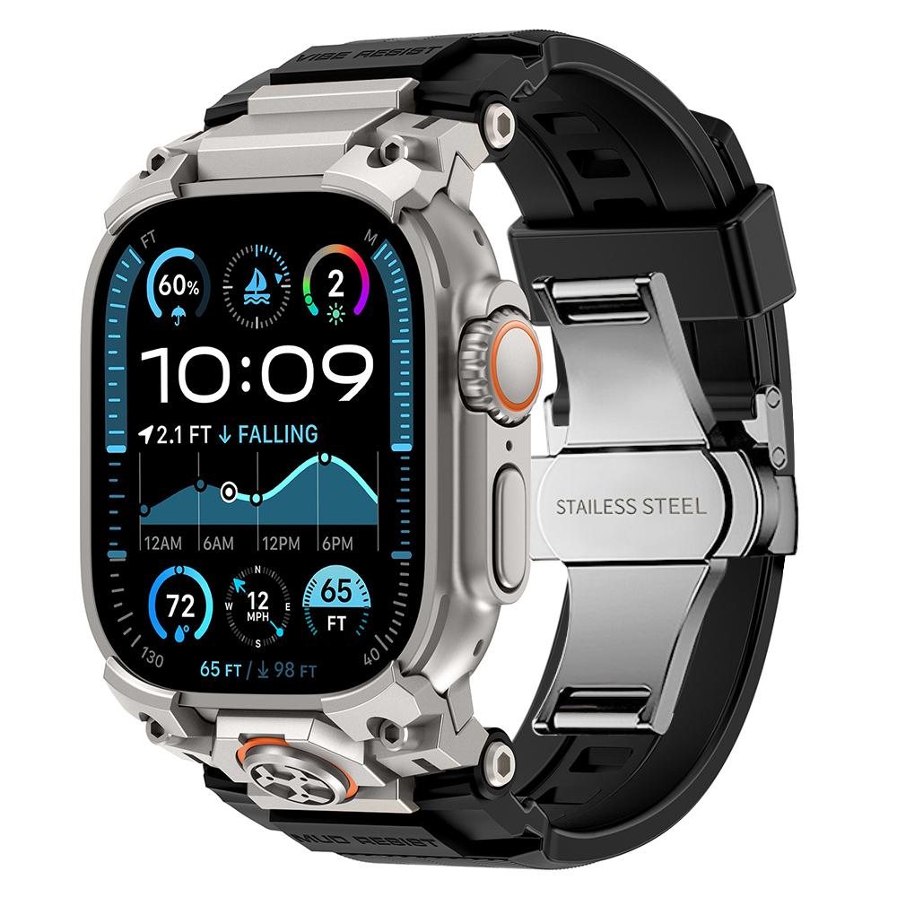 Silicone Band for Apple Watch Ultra 3 2 49mm Luxury Wrist Strap for Iwatch Ultra 49MM Mens Style Bracelet Replacement Watchband