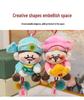 Creative Five Gods Plush Keychain: God of Wealth & Guanyin Lying Down