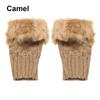 Winter Half Finger Elastic Thicken Warm Warm Mittens Knitted Gloves Faux Rabbit Hair Gloves