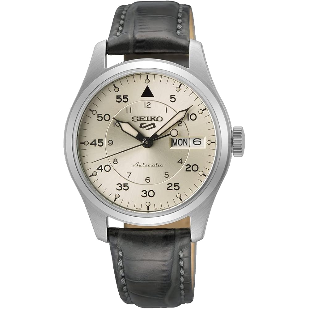 

Автоматичний годинник Seiko SRPJ87K1 з ручним заводом, циферблат кольору шампанського, шкіряний ремінець, чоловічий