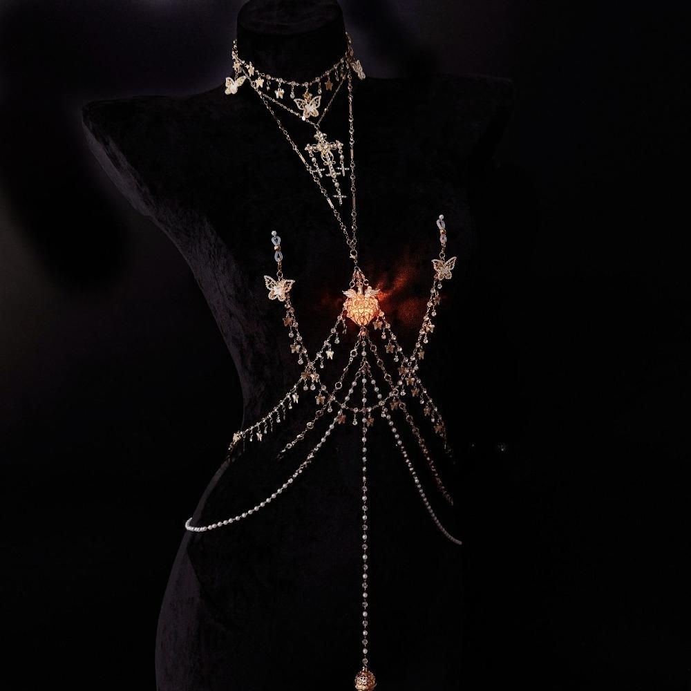 Nipple Clip Breast Stimulate Bondage Restriction Luxurious One-piece Sparkling Diamonds Glowing Night Light Anal Plug Sex Toys