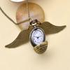 Encantador Regalo de Navidad Snitch Dorada Bola Alada Retro Reloj Collar Con Atractivo Vintage Atemporal