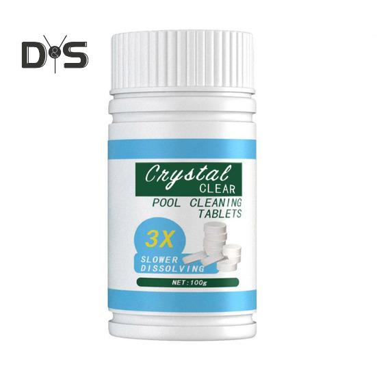 Pool Cleansing Tablets 100g Chlorinating Tablets with Floating Chlorine Dispenser Pool Cleansing Chlorine Tablets for All Swimming Pools