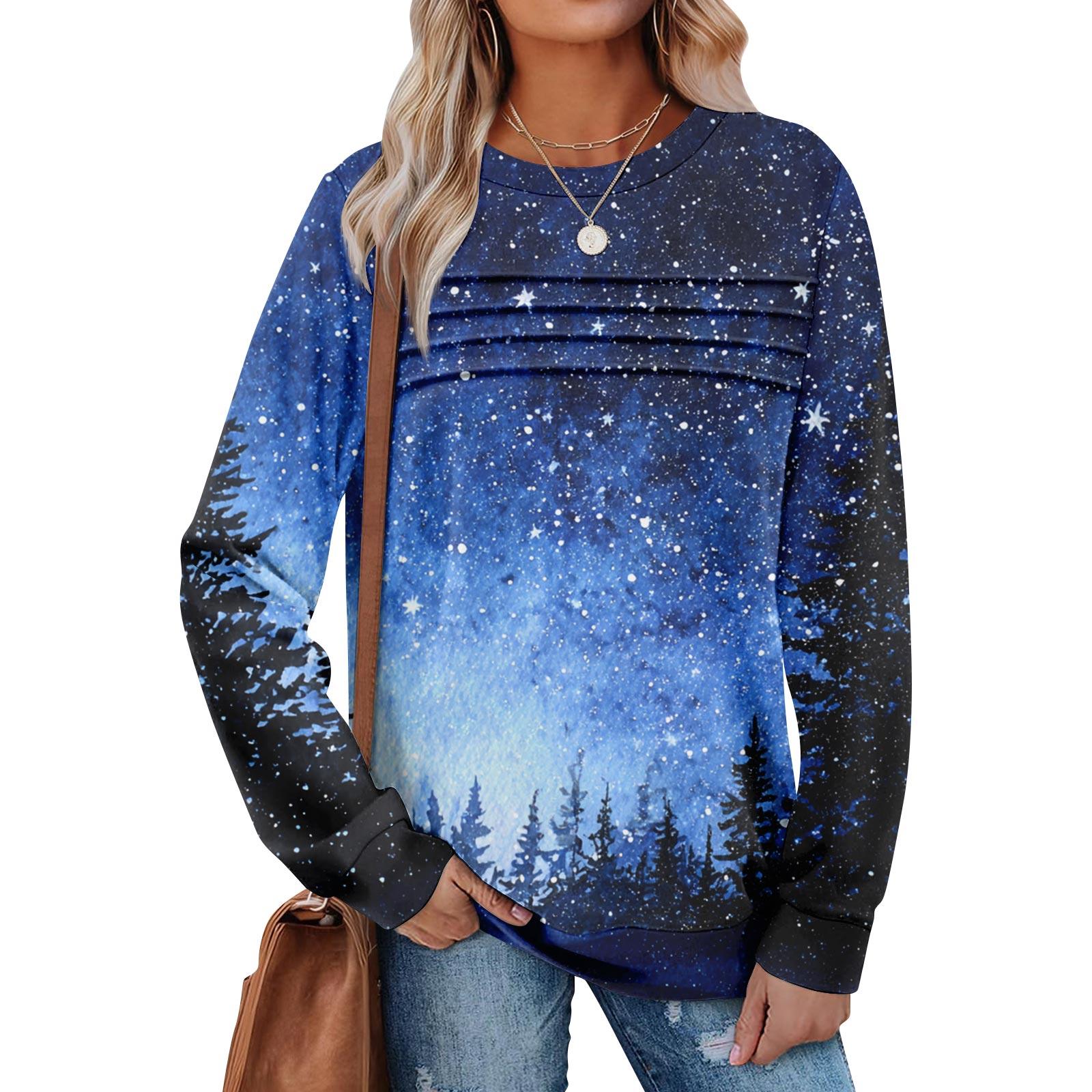 

Женский повседневный свитшот с длинным рукавом и круглым вырезом, приталенный плиссированный топ L